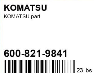 Komatsu Engine Alternator A 600-821-9841 (6008219841)